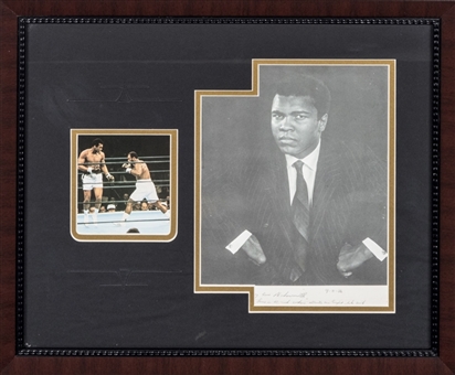Muhammad Ali Autographed and Inscribed Frame Photo Display (JSA)